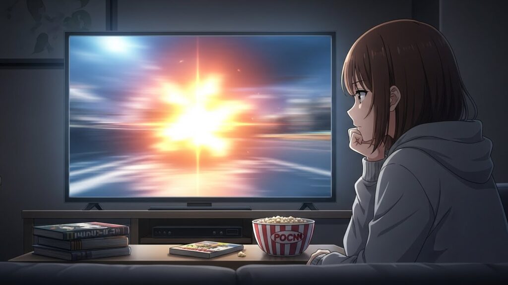 映画を観ている