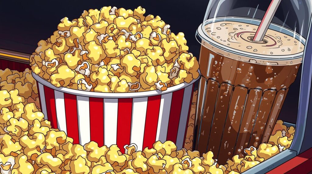 ポップコーンとドリンク