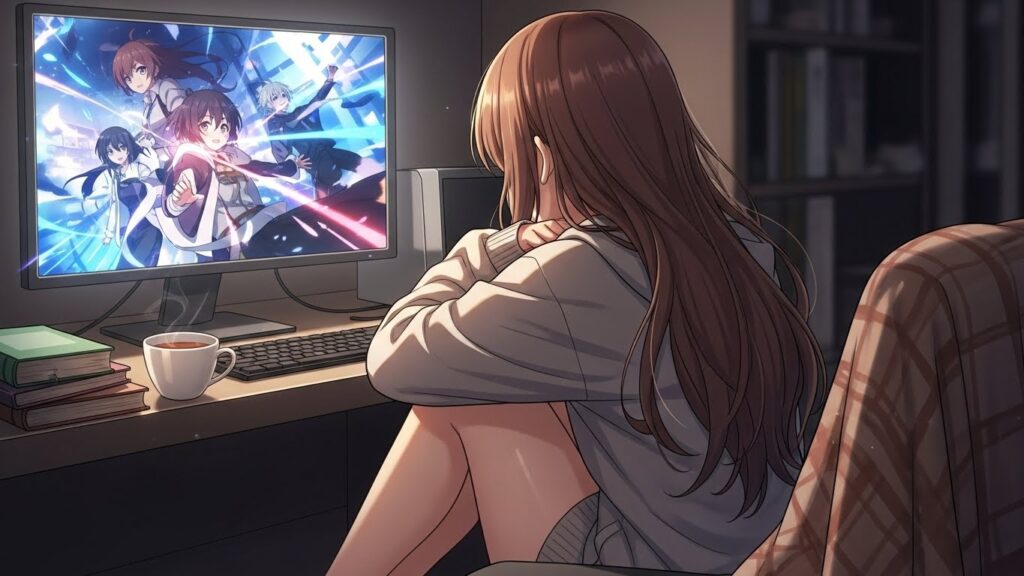 映画観ている後ろ姿